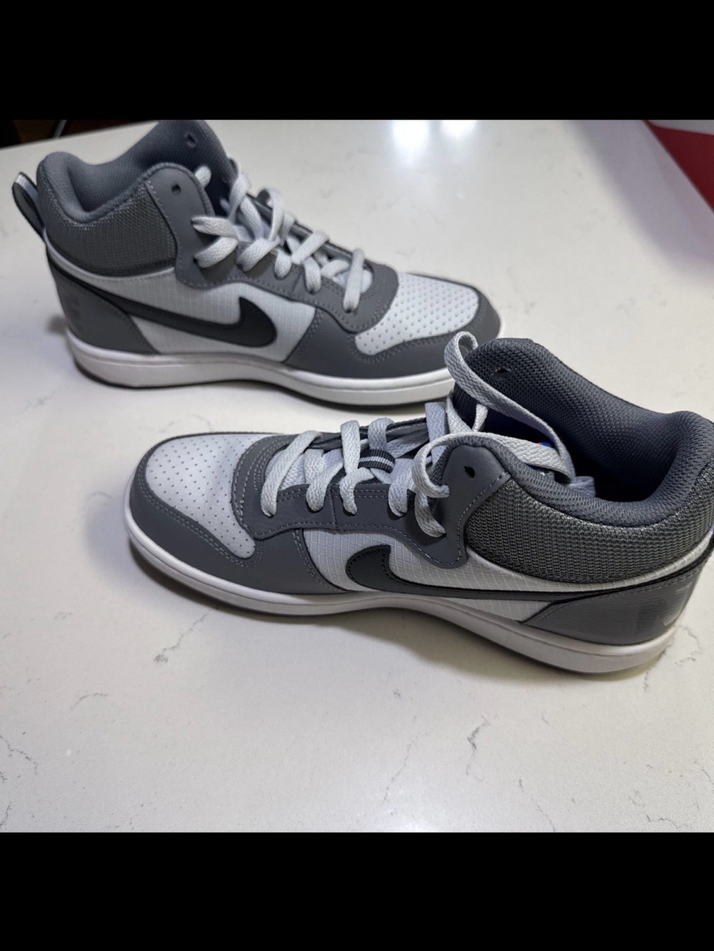 ⁠Nike Court Borough Mid GS Cool Grey Anthracite (Size 5.5Y / Women’s 7)⁠